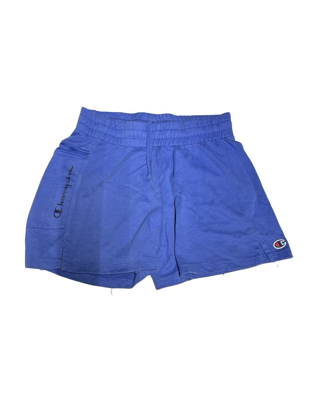 Champion Blue Athletic Shorts Men’s Small Drawstring Logo Pocket Casual Wear